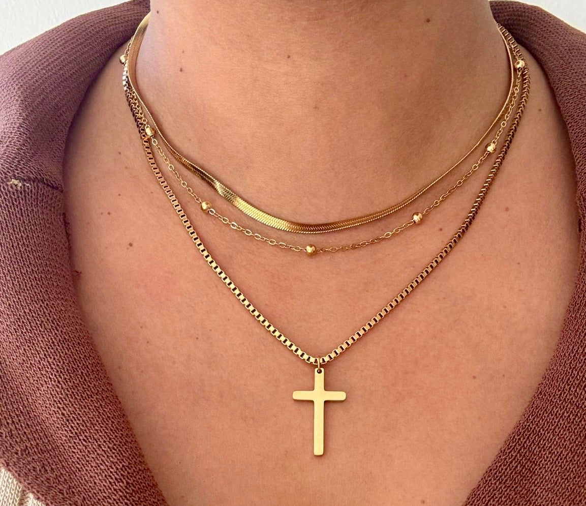 ✨Triple Layer Cross Necklace✨